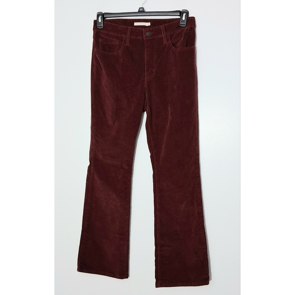 Women's Levis 725 Corduroy Pants - Deep Burgundy